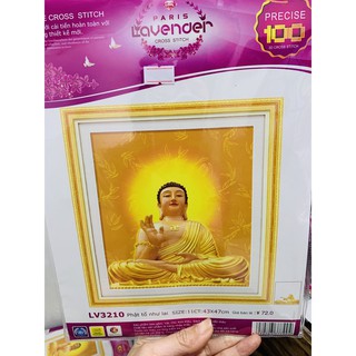 Tranh thêu chữ thập phật tổ như lai lv3210
