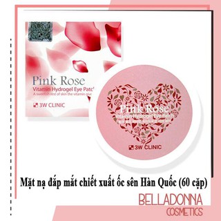 Mặt Nạ Đắp Mắt 3W Clinic Pink Rose Vitamin Hydrogel Eye Patch 90g/60 Sheets