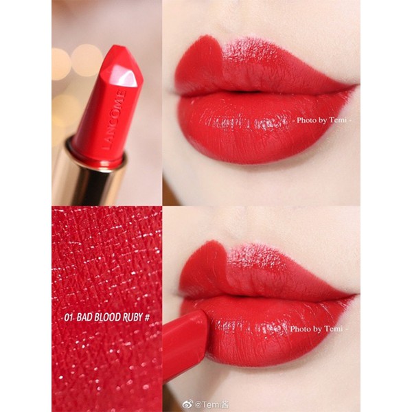 Son môi lì, son Pháp Lancome L’absolu Rouge Ruby Cream Minisize 1.5g màu đỏ ruby căng tràn sức sống