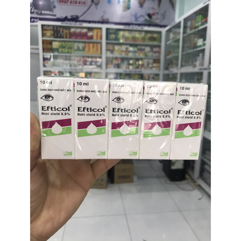 Nước muối nhỏ mắt mũi Efticol
