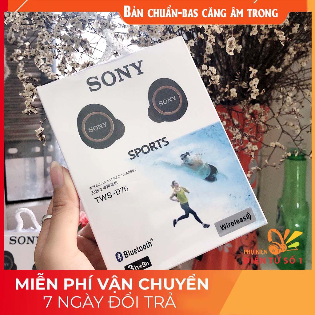 TAI NGHE SONY D76 [ BẢN CAO CẤP] KHỬ ỒN CỰC TỐT -TAI NGHE BUETHOOTH SONY TWS-07 CẢM ỨNG