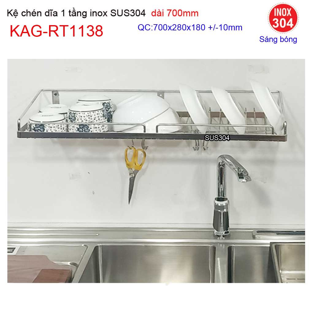 KỆ ĐỰNG CHÉN BÁT INOX ROCA KAG-RT1138
