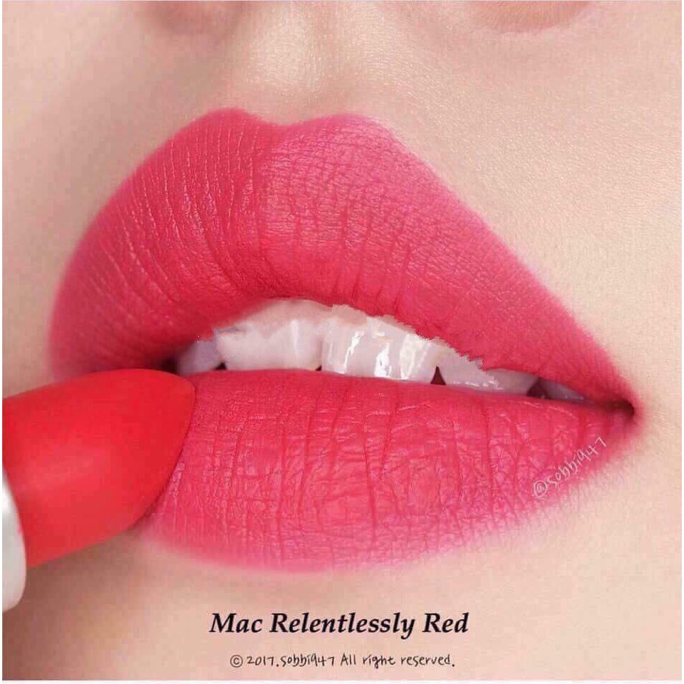 [Chính hãng] Son MAC 706 Relentlessly Red màu đỏ hồng san hô