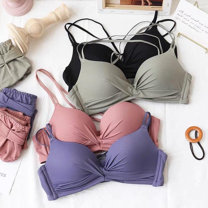 Bộ Đồ Lót Nữ, Áo lót nữ, Áo ngực Đệm Dày, Không Gọng, Nâng Đẩy Ngực - BỘ XOẮN