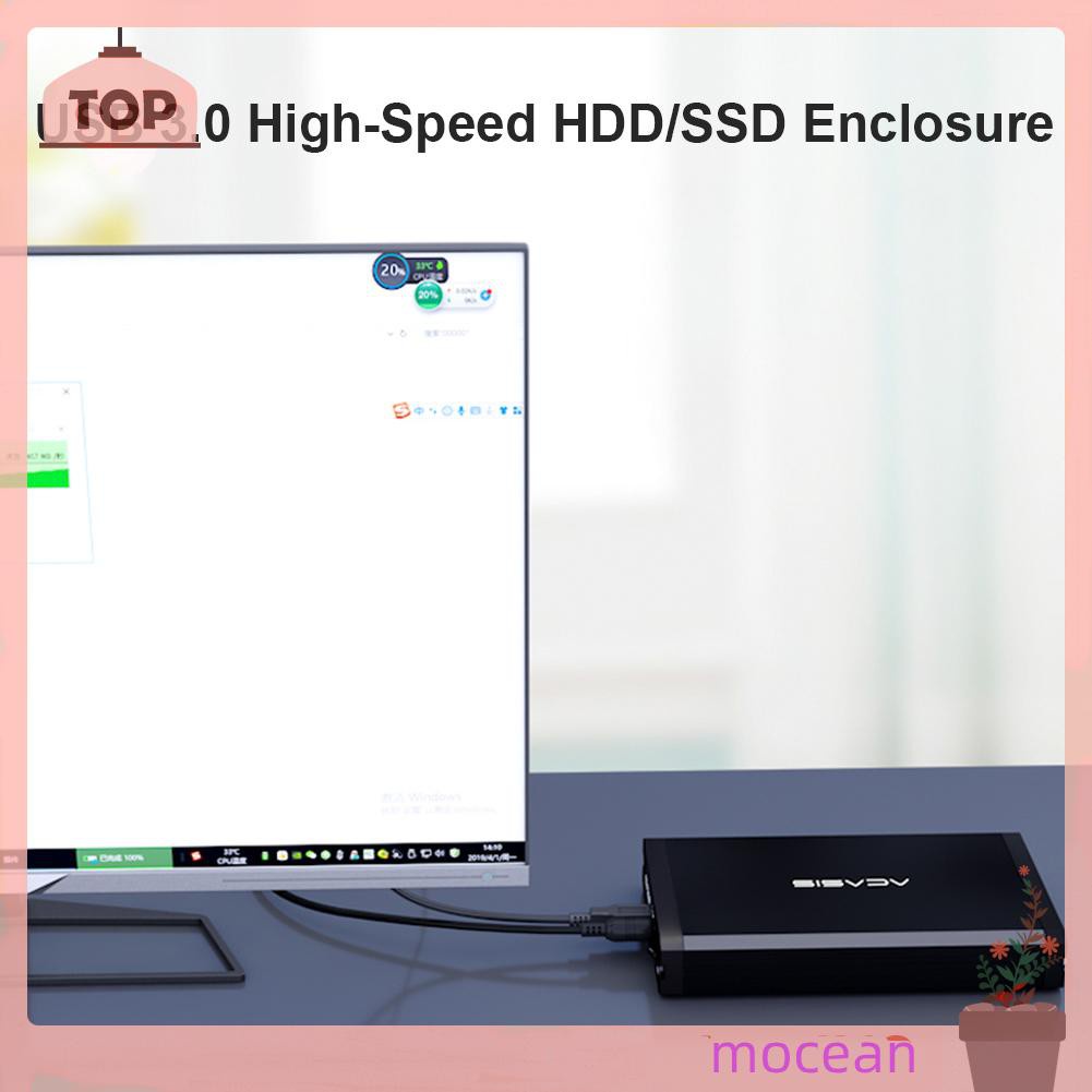 Hộp Đựng Ổ Cứng Ngoài Usb 3.0 Hdd 2.5 / 3.5 Inch Sata Bằng Hợp Kim Nhôm Mocean | BigBuy360 - bigbuy360.vn