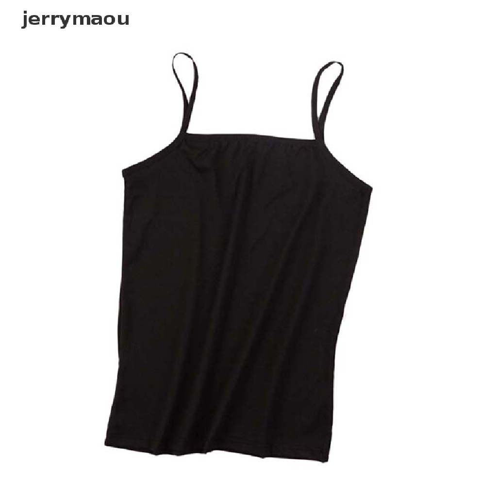Áo Tank Top Hai Dây Cổ Tròn Màu Trơn Thời Trang Dành Cho Nữ
