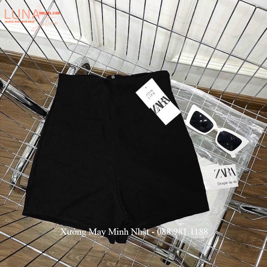 Quần short dance nữ lưng cao cạp liền khóa sau vải Umi co giãn - Quần đùi nữ ôm eo mông tập nhảy yoga gym múa tôn dáng