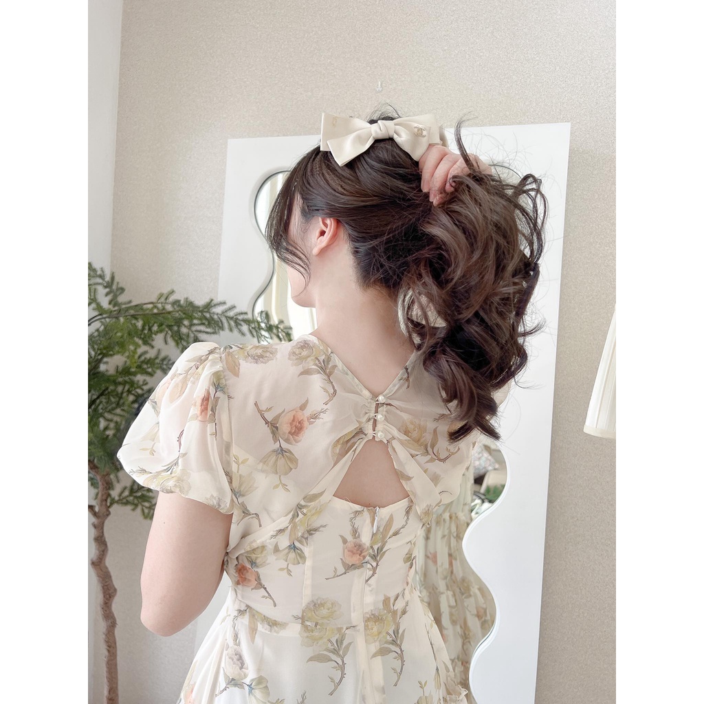 Đầm maxi hoa hồng xanh dài 120cm (𝒢𝓇ℯℯ𝓃 𝓇ℴ𝓈ℯ 𝓂𝒶𝓍𝒾 𝒹𝓇ℯ𝓈𝓈)