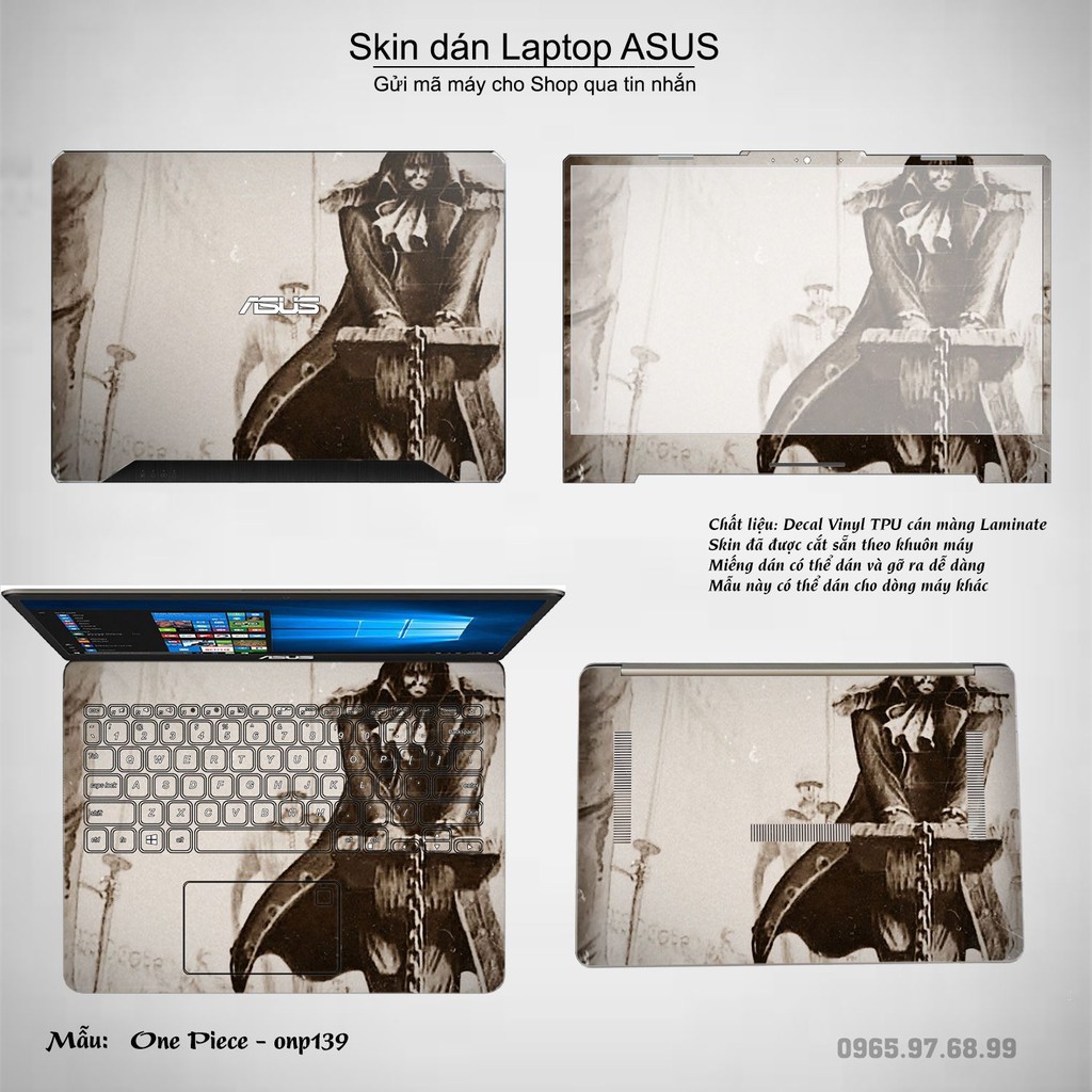 Skin dán Laptop Asus in hình One Piece nhiều mẫu 16 (inbox mã máy cho Shop)