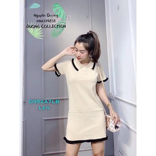G17. 5119. ĐẦM LEN CỔ BẺ VIỀN