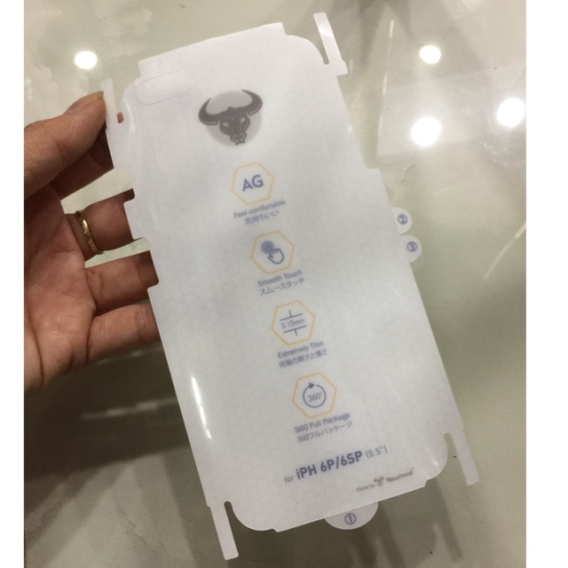 Dán chống va đập PPF IPhone 6 plus /6s plus full lưng và viền