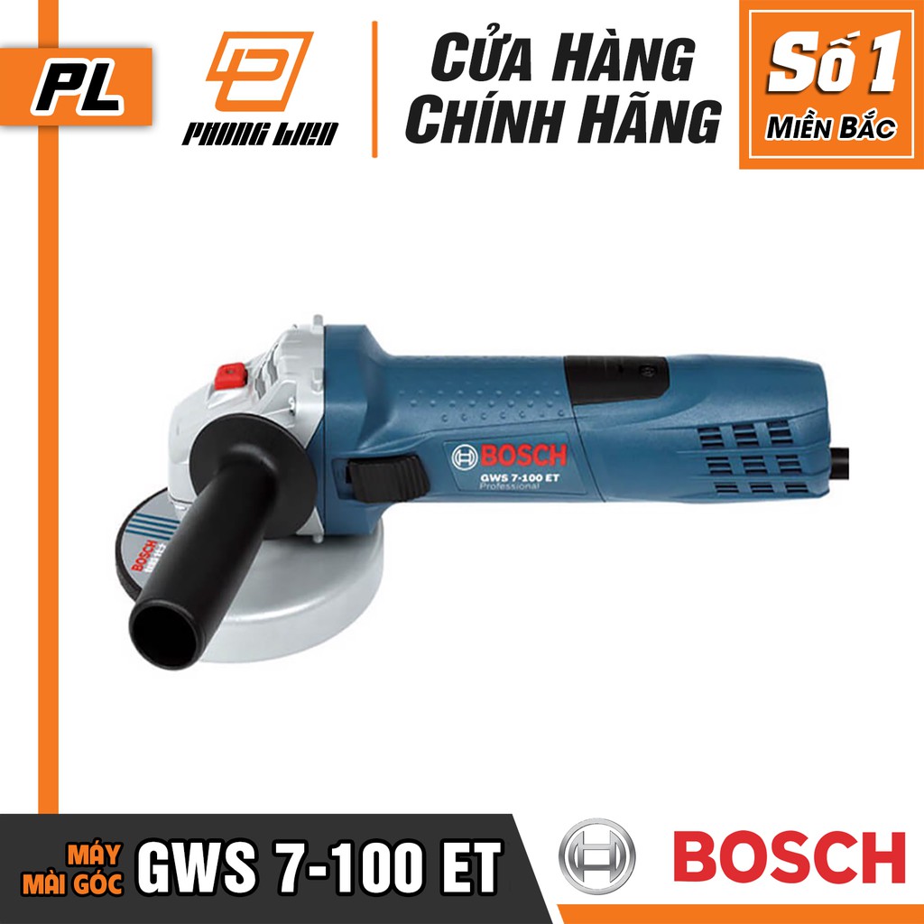 Máy Mài Góc Bosch GWS 7-100 ET (100MM-720W) - Có Điều Tốc - Hàng Chính Hãng