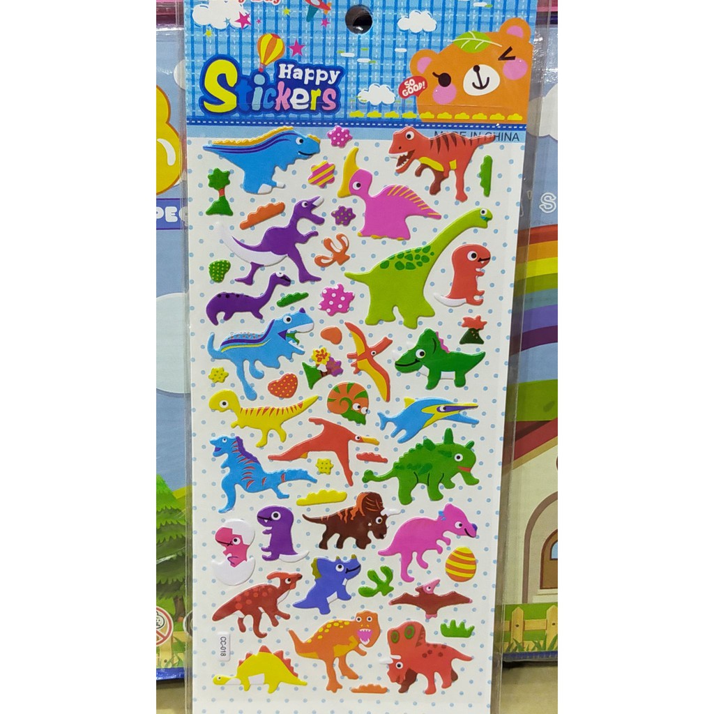 Sticker dán 3D hình các con vật ngộ nghĩnh