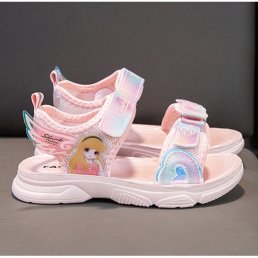 Sandal bé gái in hình công chúa - Xăng đan đi học cho bé gái - Mẫu mới HQ102