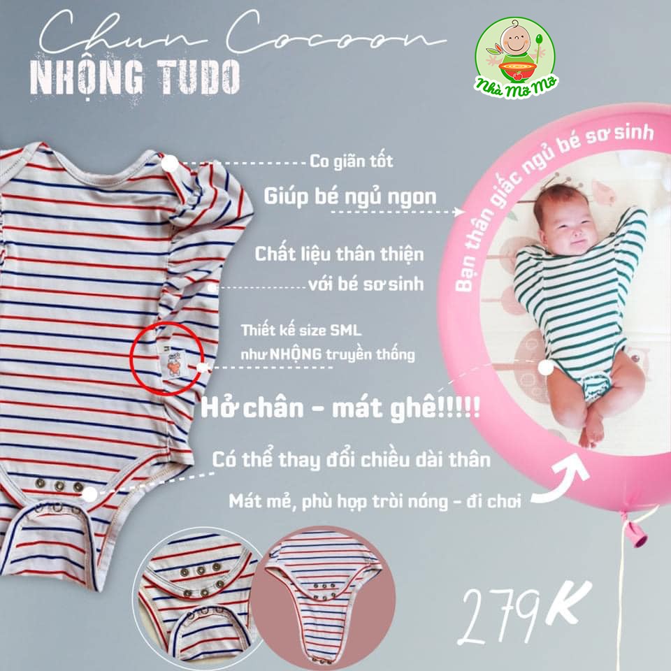 Nhộng Tudo Chũn Cocoon Ôm Giấc Mơ Con - Đại Lý Nhà Mỡ Mỡ - Chính Hãng