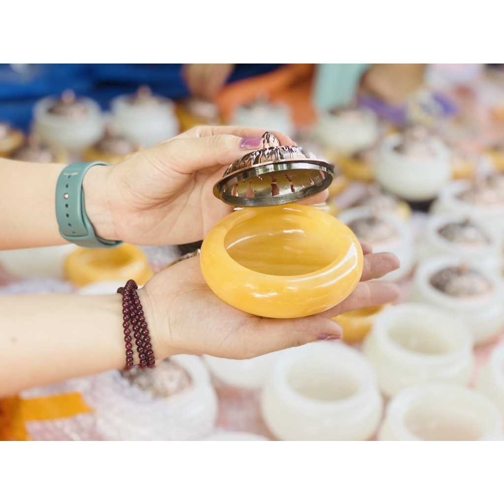 Lư đốt trầm hương bằng đá thiên nhiên kèm kiểm định, sản phẩm sang trọng giá siêu tốt- Bảo đức Cẩm AN