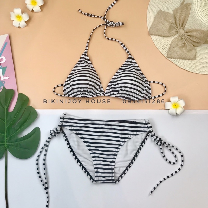 (Hình thật)Bikini 2 mảnh tam giác nhiều hoạ tiết