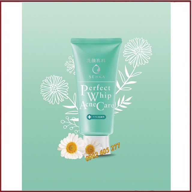 [Hàng chính hãng] Sữa Rửa Mặt Tạo Bọt Dành Cho Da Mụn Senka Perfect Whip Acne Care 100gr