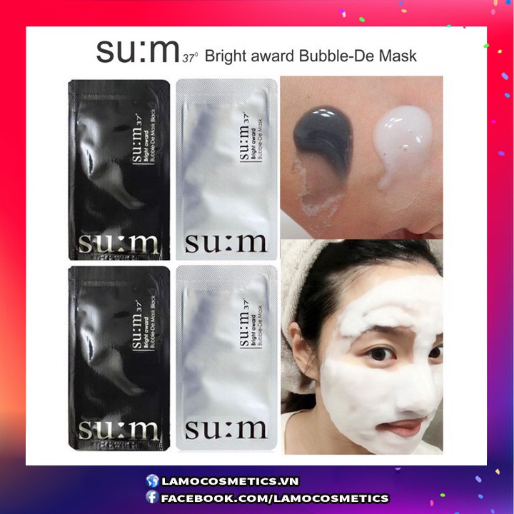 Mặt Nạ Sủi Bọt Thải Độc Da Sum37 Bright Award Bubble-De Mask (4ml) Chính Hãng 100%