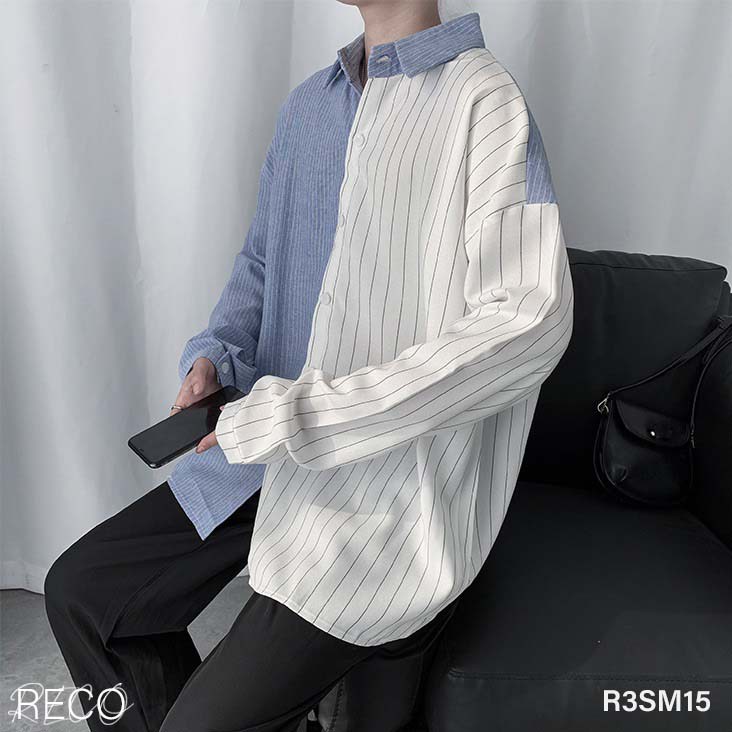 Áo sơ mi nam nữ Hàn Quốc cao cấp dáng rộng dài tay Shirt Loose R3SM15