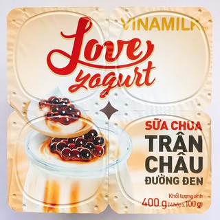 SỮA CHUA ĂN VINAMILK LOVE YOGURT TRÂN CHÂU ĐƯỜNG ĐEN 100GR