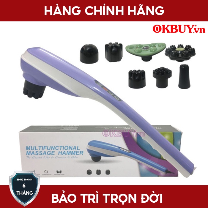 Máy Massage Cầm Tay 7 Đầu Hồng Ngoại Hàn Quốc Puli PL-613DC3 Cán Tay Dài | OKbuy