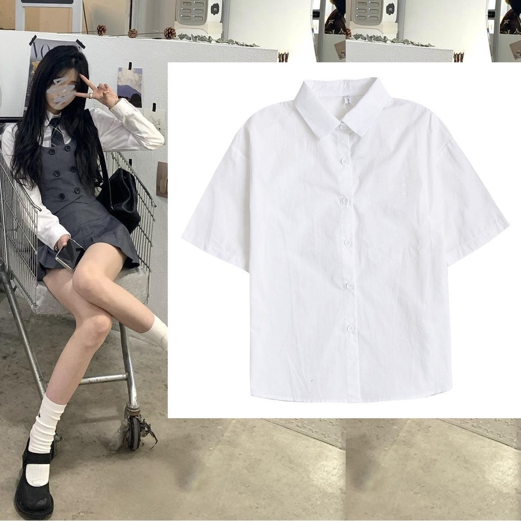 Set áo khoác không tay + áo sơ mi tay dài+ chân váy + cà vạt thời trang cho nữ