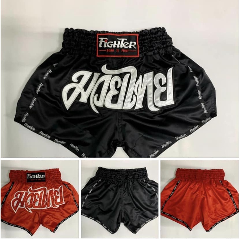 Quần Muay Fighter BTF ( Đỏ - Đen) | Muay| Muay Thái| Quyền Anh Tự Do|Võ Tự Do