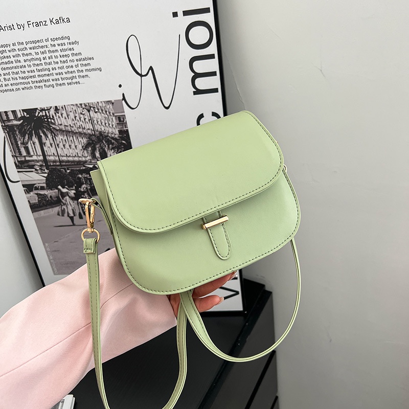 Túi Đeo Vai Màu Trơn Phong Cách Retro Thời Trang Xuân Thu Cho Nữ