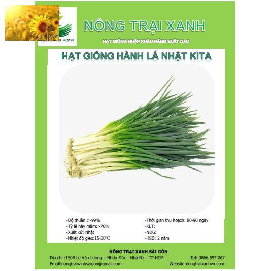 Hạt Giống Hành Lá Cao Sản ( 2gr ) - Thơm, Giàu Dinh Dưỡng - MUA 3 TẶNG 1 CÙNG LOẠI