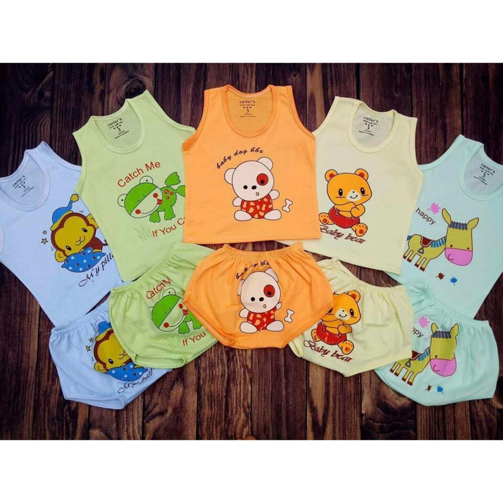 Sỉ 5 bộ sát nách họa tiết, hoạt hình cho con