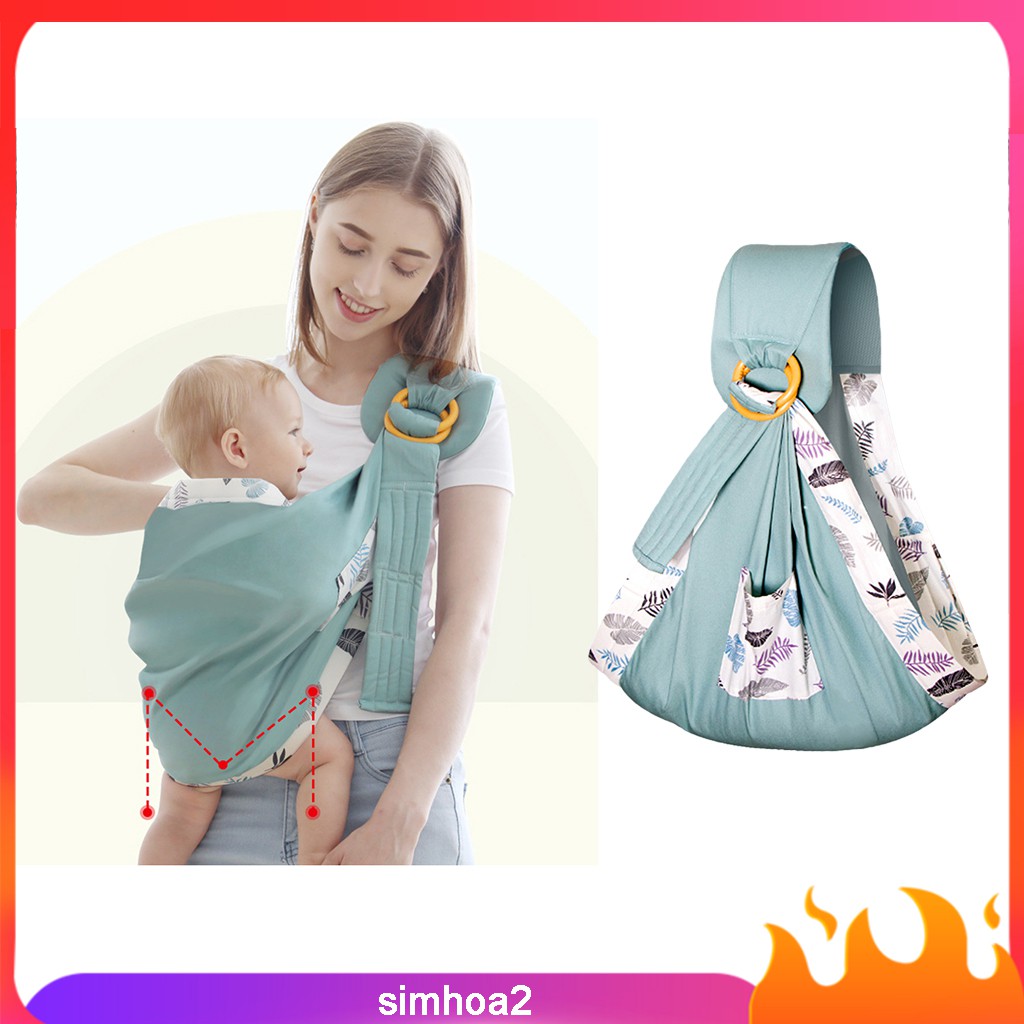 Newborn Infant Baby Carrier Breathable Wrap Sling Backpack 2020 Update Green