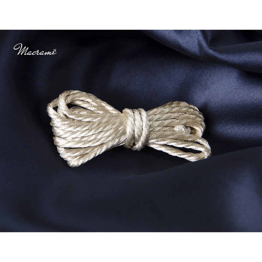 Dây kim tuyến màu thắt Macramé
