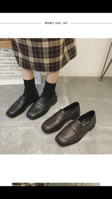 [SẴN] Giày oxford mũi vuông style vintage G014 | BigBuy360 - bigbuy360.vn