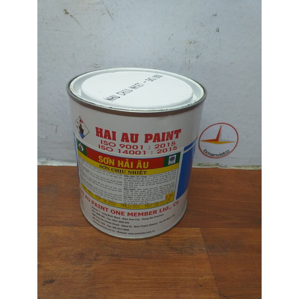 Sơn chịu nhiệt 300oC Hải Âu SK3 màu bạc lon 1L