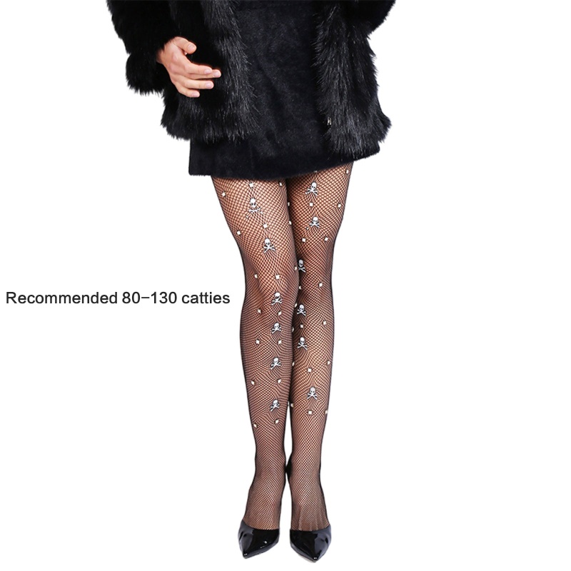 Xixi Quần Tất Lưới Họa Tiết Bộ Xương Đính Đá Quyến Rũ Cho Nữ