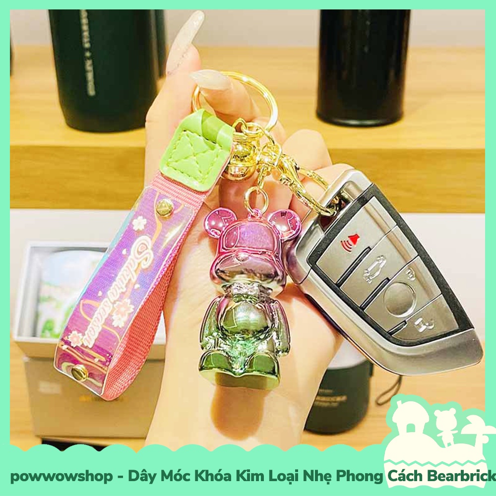 [Sẵn VN - Hỏa Tốc] Dây Móc Khóa Kim Loại Nhẹ Phong Cách Bearbrick Mix Match Colorful Days