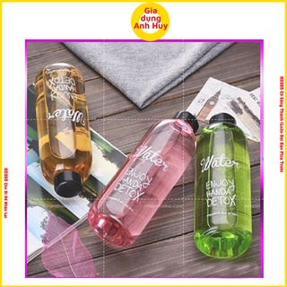 Bình nước cute Detox đẹp " Water Pongdang" 1000 ml và 600ml bằng nhựa cao cấp Màu trong suốt