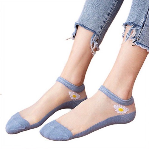 Set 10 Tất Hoa Cúc Nhiều Màu