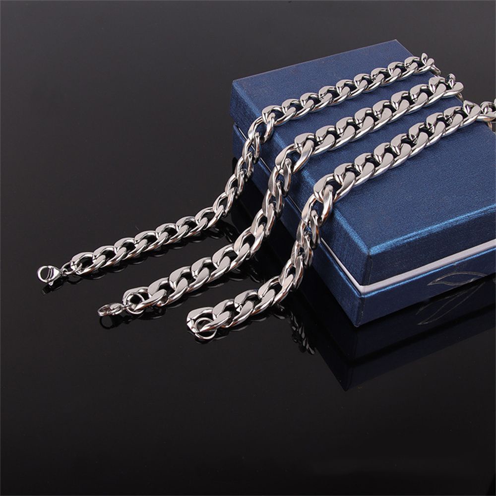 Vòng cổ choker bằng thép không gỉ 5/7/9/MM phong cách gothic thời trang cho nam