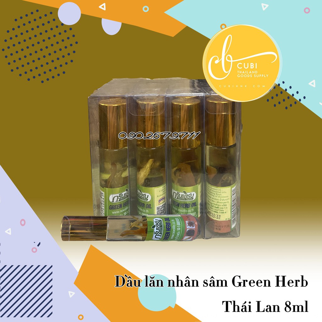 Combo 12 chai dầu thảo dược Green Herb Thái Lan