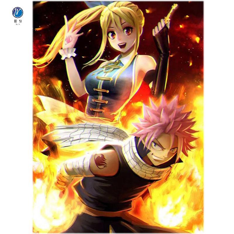 Tranh đính đá toàn bộ hình anime Fairy Tail Nhật Bản