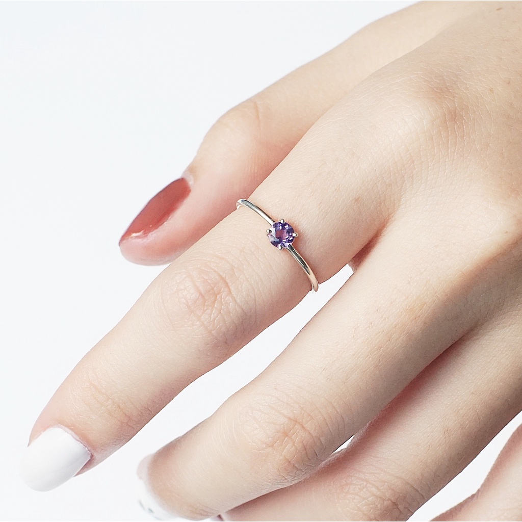 Nhẫn bạc đính đá tinh tế dành cho nữ An Gem