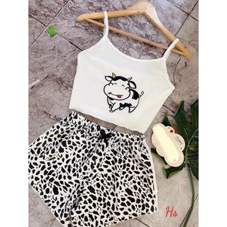 Set Đồ Ngủ Con Bò Sữa Cực Hot