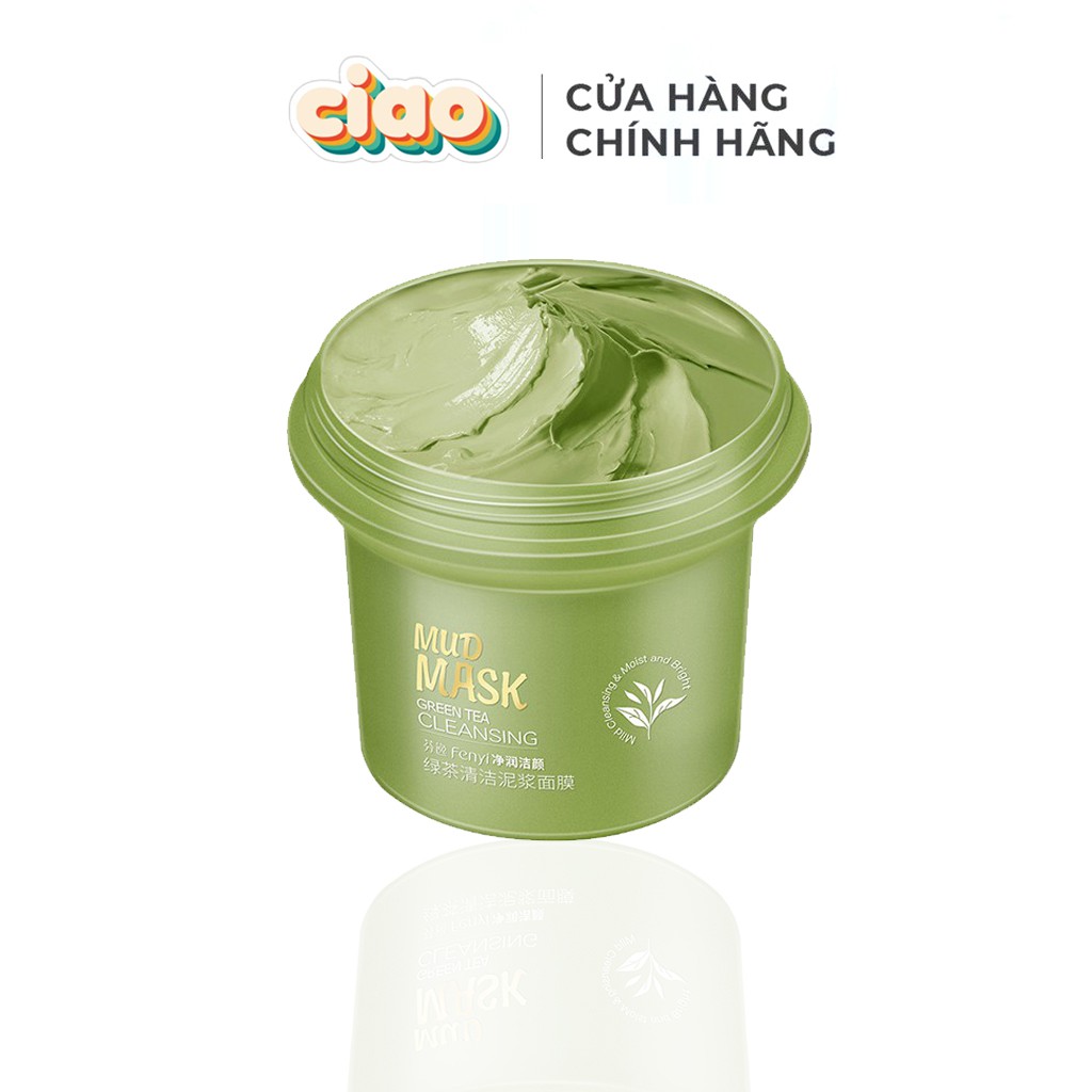 Mặt Nạ Bùn Trà Xanh Mud Mask Green Tea Fenyi Làm Sạch Mụn Đầu Đen Kiềm Dầu Làm Sáng Da 100g