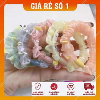 [FREESHIP - HÀNG LOAI 1] Cột tóc, buộc tóc Scrunchies Hoa cúc mini siêu đáng yêu