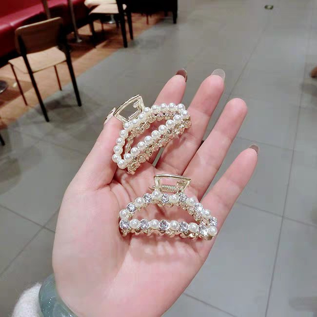 Set 3 Kẹp Tóc Nữ Đính Đá Ngọc Trai Nhân Tạo Hàng Hot