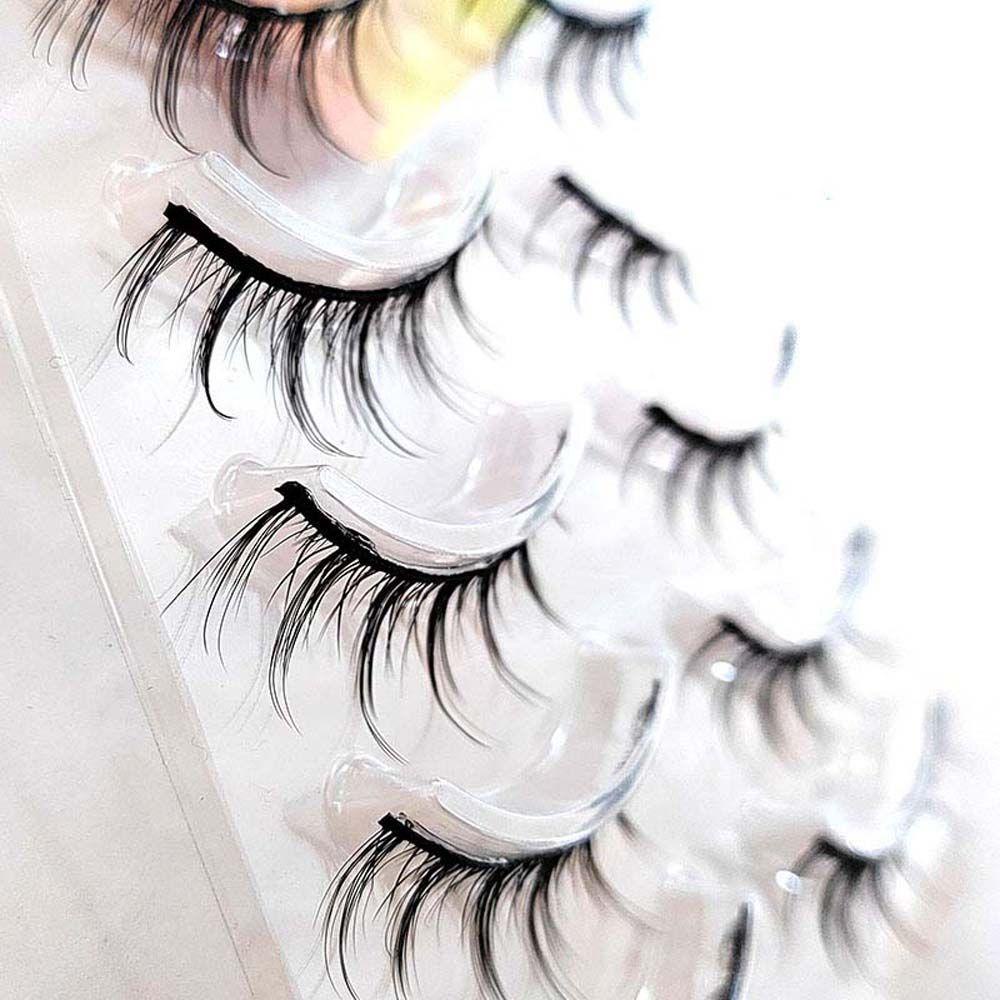 OCEANMAP Set 5 Cặp Lông Mi Giả Dày Dặn Trang Điểm Cho Nữ