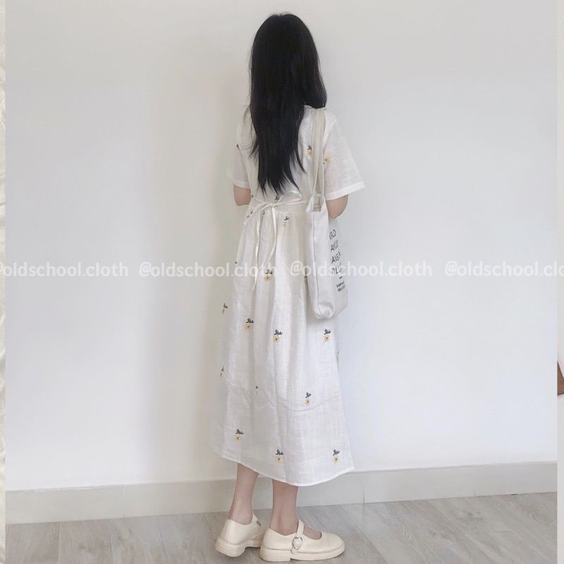 [Mã FAMARAL1 giảm 10K đơn 50K] Váy Babydoll Hoa Dáng Dài Nữ [FREESHIP]🌸Đầm tay ngắn dáng dài from rộng vintage | BigBuy360 - bigbuy360.vn