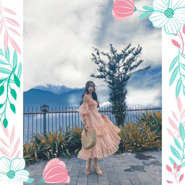 Váy Đầm Maxi Nhún Bèo Rớt Vai Tay Bồng 2 Màu Đàm Maxi Đi Du Lịch Đi Biển Thời Trang | BigBuy360 - bigbuy360.vn